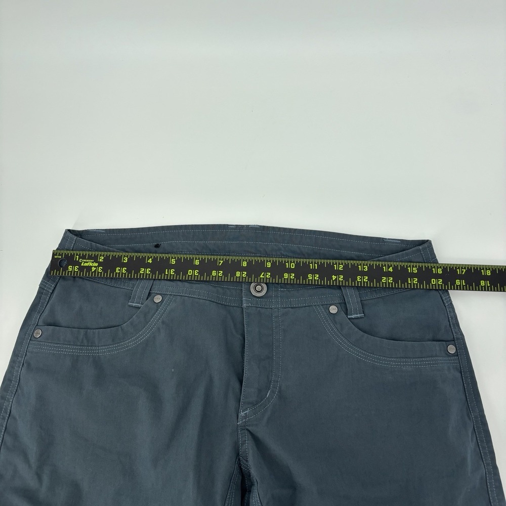 Kuhl Blue Cargo Shorts Women 8 Mid Rise Hiking Utility 10.5" Inseam Pockets - Picture 8 of 10